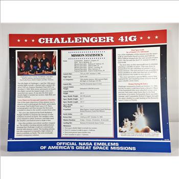 CHALLENGER 41G (13th Space Shuttle) NASA Space Mission Emblem Patch*Encased in 9