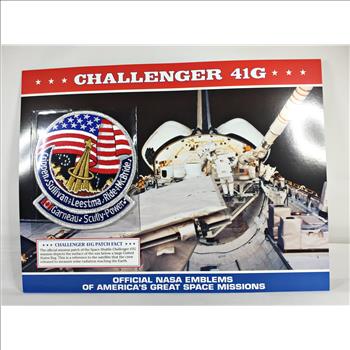 CHALLENGER 41G (13th Space Shuttle) NASA Space Mission Emblem Patch*Encased in 9