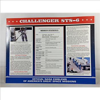 CHALLENGER STS-6 (2nd Space Shuttle) NASA Space Mission Emblem Patch*Encased in 9