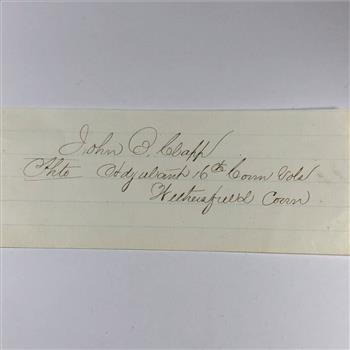 Civil War Soldier's Signature