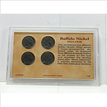 Coins of the American Frontier: 1929, 1935, 1936 and 1937 Buffalo Nickels*In Custom Holder with Story Board