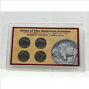 Coins of the American Frontier: 1929, 1935, 1936 and 1937 Buffalo Nickels*In Custom Holder with Story Board