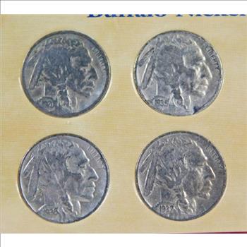 Coins of the American Frontier*Buffalo Nickel Collection*1935-S, 1937, 1921 and 1936