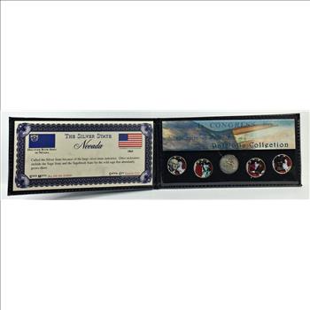 Colorized 2006 Nevada State Commemorative Quarters*Set of Five in Nice Portfolio