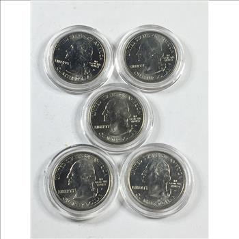 Colorized 2008 Commemorative State Quarters*Oklahoma, New Mexico, Arizona, Hawaii and Alaska