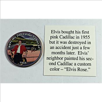 Colorized Kennedy Half Dollar Commemorating Elvis Presley's Buys His ...