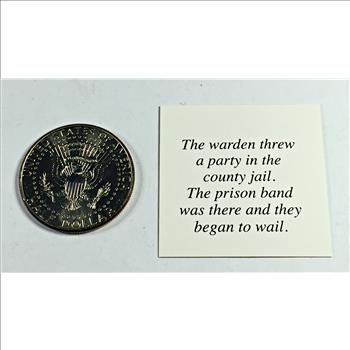 Colorized Kennedy Half Dollar Commemorating Elvis Presley's Jailhouse Rock