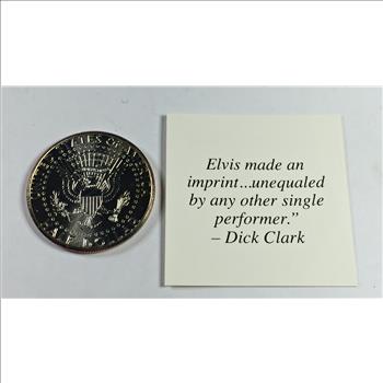 Colorized Kennedy Half Dollar Commemorating Elvis Presley's Jailhouse Rock