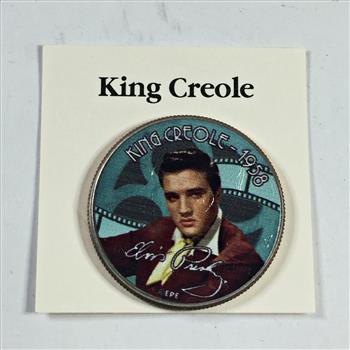 Colorized Kennedy Half Dollar Commemorating Elvis Presley's King Creole