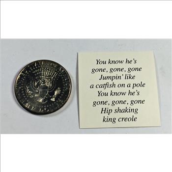 Colorized Kennedy Half Dollar Commemorating Elvis Presley's King Creole