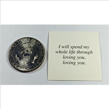 Colorized Kennedy Half Dollar Commemorating Elvis Presley's Loving You