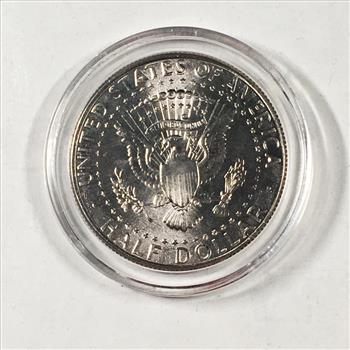 Colorized Kennedy Half Dollar Commemorating the United States Coast Guard