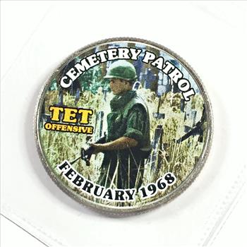 Colorized Kennedy Half Dollar Commemorative of the Vietnam War*Cemetery Patrol