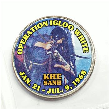 Colorized Kennedy Half Dollar Commemorative of the Vietnam War*Operation Igloo White