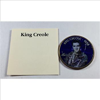 Colorized Kennedy Half Dollar with Elvis Presley Bust and Signature ...