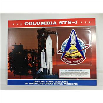 COLUMBIA STS-1 (First Shuttle Orbiter) NASA Space Mission Emblem Patch*Encased in 9