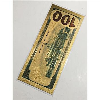 Dead Pool Gold Foil 100 Dollar Banknote