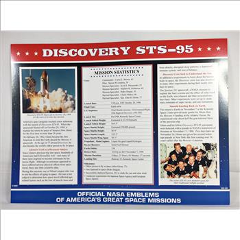 DISCOVERY STS-95 (John Glenn Returns to Space) NASA Space Mission Emblem Patch*Encased in 9