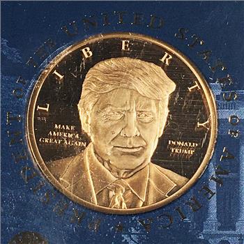 Donald J. Trump Commemorative Medallion*24K Gold Layered*Only 9,999 Struck