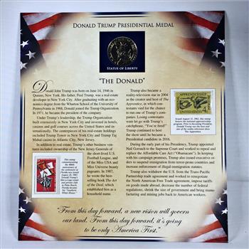 Donald Trump 24K Gold Layered Commemorative Presidential Medal*Uncirculated*Encased in 9