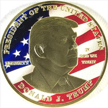 Donald Trump Colorized 24K Gold Layered Medallion*Proof*1.5