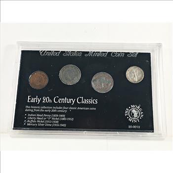 Early 20th Century Classics: 1944 Silver Mercury Dime, 1937 Buffalo Nickel, 1910 