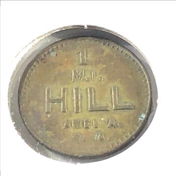 Early 20th Century Coal Mine Token*Used in Lieu of Cash Payment to Miner's*Amelia, West Virginia*1 M. I.