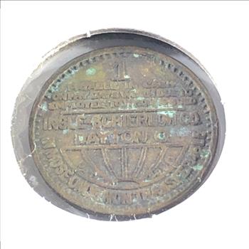 Early 20th Century Coal Mine Token*Used in Lieu of Cash Payment to Miner's*Amelia, West Virginia*1 M. I.