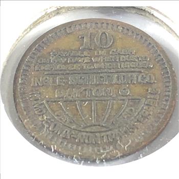 Early 20th Century Coal Mine Token*Used in Lieu of Cash Payment to Miner's*Amelia, West Virginia*10 M. I.
