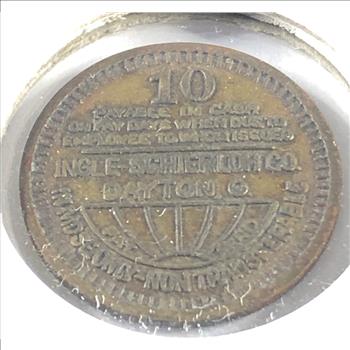 Early 20th Century Coal Mine Token*Used in Lieu of Cash Payment to Miner's*Amelia, West Virginia*10 M. I.