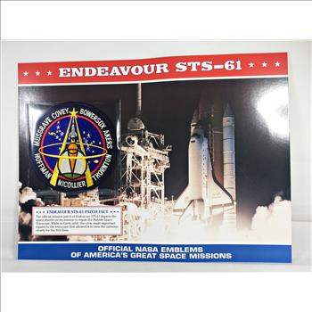 ENDEAVOUR STS-61 (Service Hubble's Telescope) NASA Space Mission Emblem Patch*Encased in 9