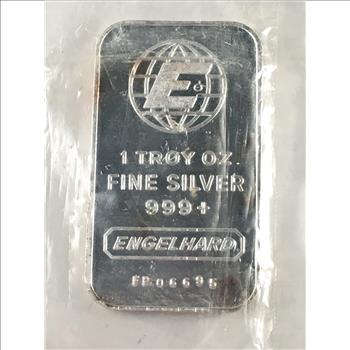 Engelhard 1 Troy Ounce .999+ Fine Silver Bar*Numbered*In Original Sealed Packet