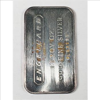 Engelhard Numbered 1 Troy Ounce .999 Fine Silver Bar