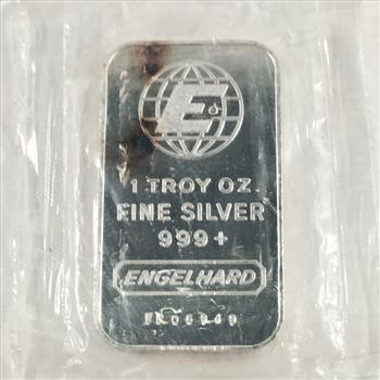 Engelhard One Troy Ounce .999 Fine Silver Bar*Numbered*In Original Sealed Packet