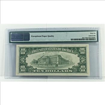 ERROR 1985 $10 Federal Reserve Note - Atlanta - Offset Printing Error - PMG Graded Gem Uncirculated 66 EPQ