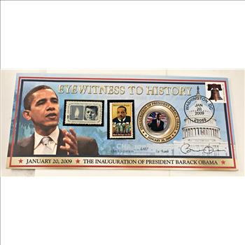 Eyewitness to History FDC*2009 Inauguration of Barack Obama Commemorative Medal*3 Commemorative Stamps