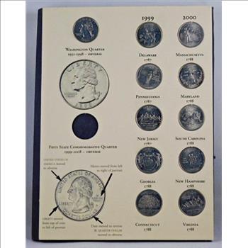 Fifty State Commemorative Quarters Album 1999-2008*Includes 51 Commemorative Quarters*Nice Album