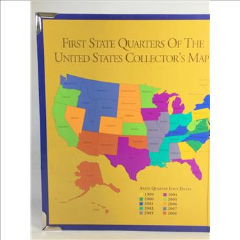 First State Quarters of the United States Collector's Map 1999-2008*Includes All 50 Commemorative State Quarters