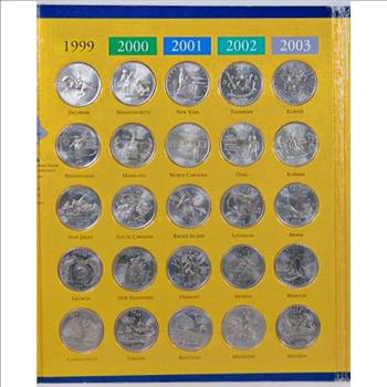 First State Quarters of the United States Collector's Map 1999-2008*Includes All 50 Uncirculated Quarters*Beautiful!