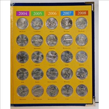 First State Quarters of the United States Collector's Map 1999-2008*Includes All 50 Uncirculated Quarters*Beautiful!