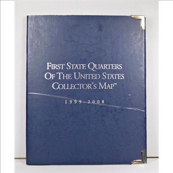 First State Quarters of the United States Collector's Map 1999-2008*Includes All 50 Uncirculated Quarters*Beautiful!