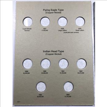 Flying Eagle and Indian Head Cent Partial Set in Album*Includes 11 Indian Head Cents