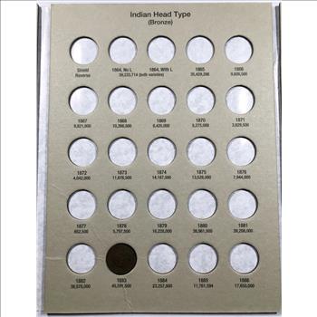 Flying Eagle and Indian Head Cent Partial Set in Album*Includes 11 Indian Head Cents