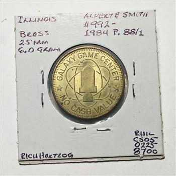 Galaxy Game Center Arcade Token*Brass*25mm