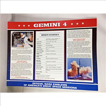 GEMINI 4 (First Space Walk) NASA Space Mission Emblem Patch*Encased in 9