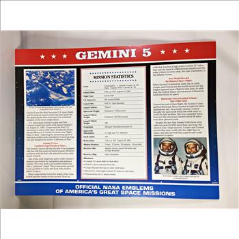 GEMINI 5 (8 Days or Bust) NASA Space Mission Emblem Patch*Encased in 9