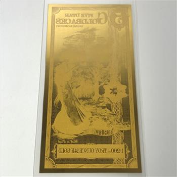 Gold 1/200th Troy oz Pure 24Kt Goldback Note Issued by Utah in Protective Sleeve