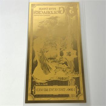 Gold 1/200th Troy oz Pure 24Kt Goldback Note Issued by Utah in Protective Sleeve