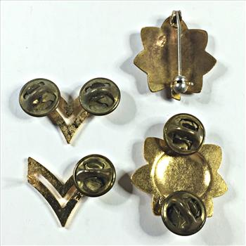 Gold Layered Rank Lapel Pins*Major/Private*US Army
