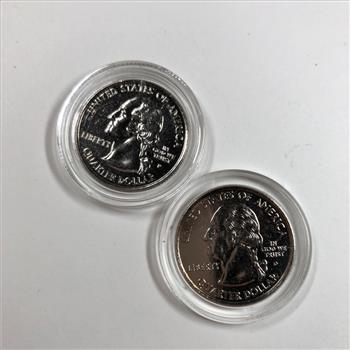 Gold Layered State Quarters Louisiana and Minnesota *High Grade